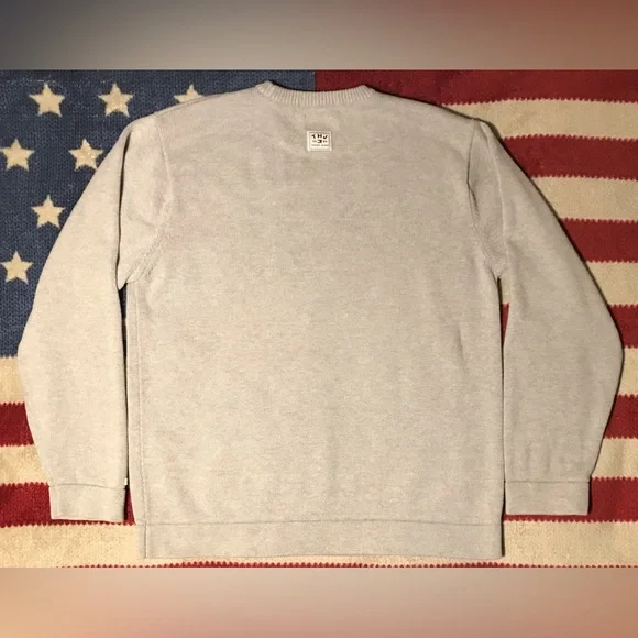 Vintage TOMMY HILFIGER JEANS FLAG Crew Knit Sweater L sportsman Rlpc Rlx Usa Ltd